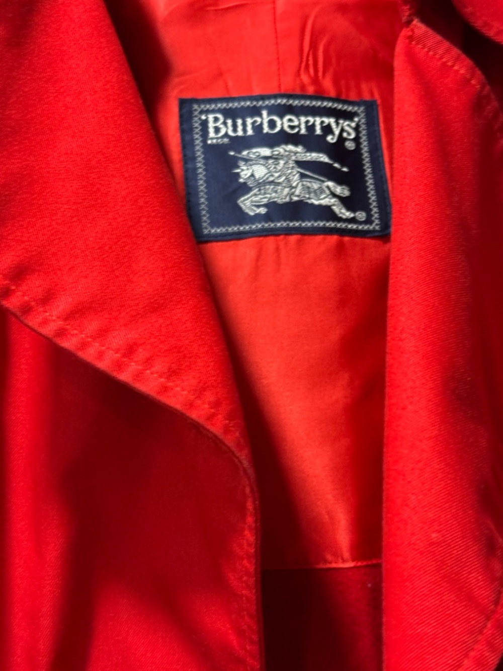 Vintage Burberrys' Prorsum Made in England Red Trench Coat liner - Picture 10 of 16